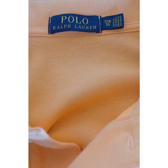 Polo Ralph Lauren Orange Color Polo Shirt Men's 2XB Blue Pony Logo 100% Cotton - Picture 5 of 6
